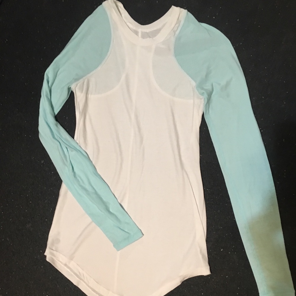 Lulu Lemon Sheer Baseball Long Sleeve Top
